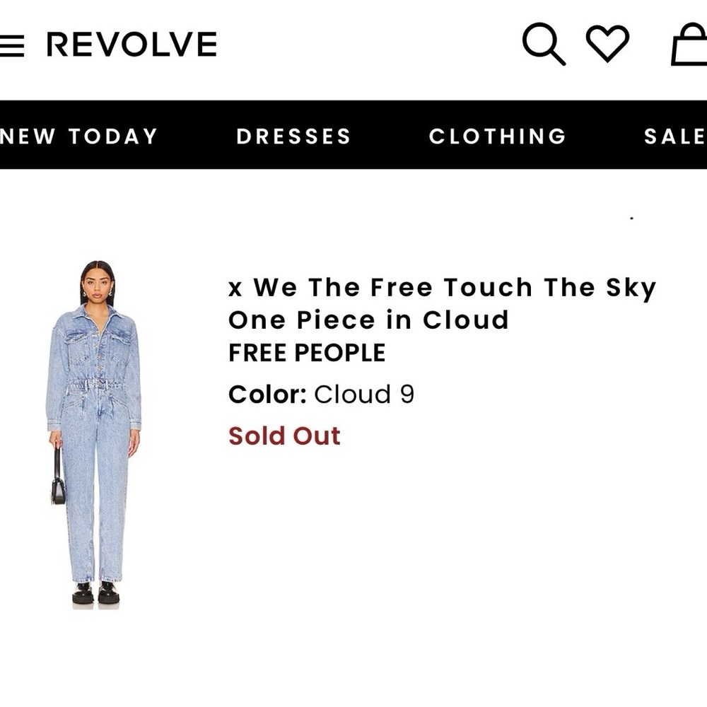 Free People We The Free Touch The Sky One-Piece
Denim Jumpsuit SZ L RETAIL $178